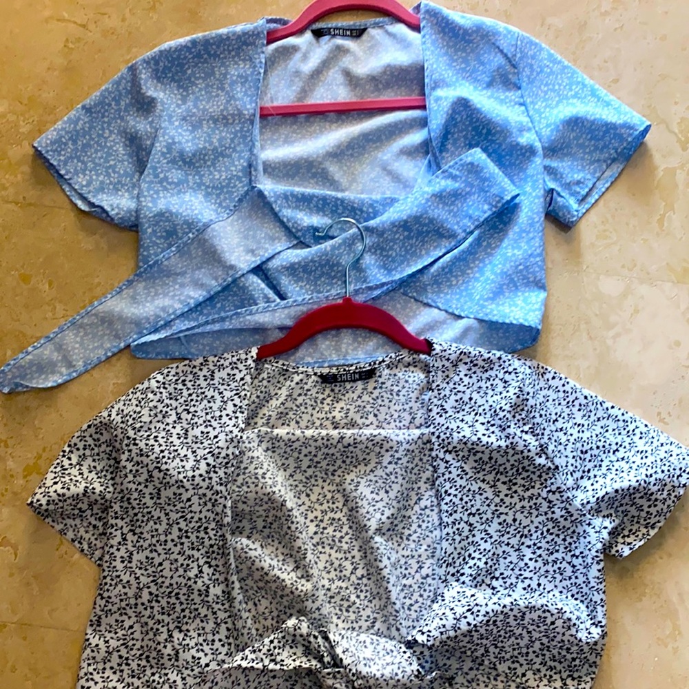 SHEIN tie up tops